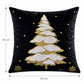 Christmas Tree Embroidered Decorative Throw Pillow Cover (Single Piece)