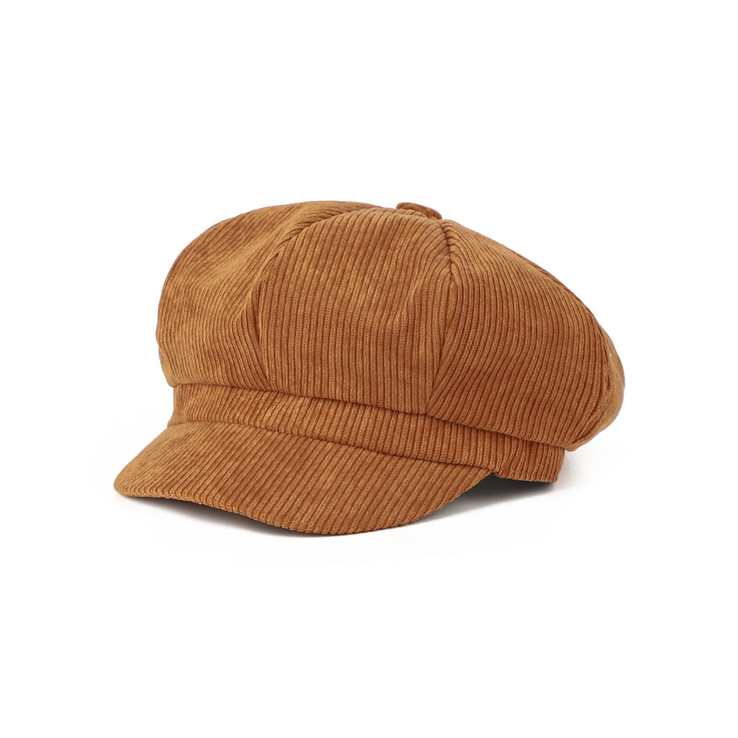 Corduroy Newsboy Cap Vintage Baker Boy Cabbie Hat with Short Brim