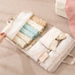 Travel Underwear Organizer Bag with Foldable Compartments and Zipper Pockets
