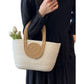 Woven Cotton Rope Handbag Open Top Handbag for Casual and Everyday Use