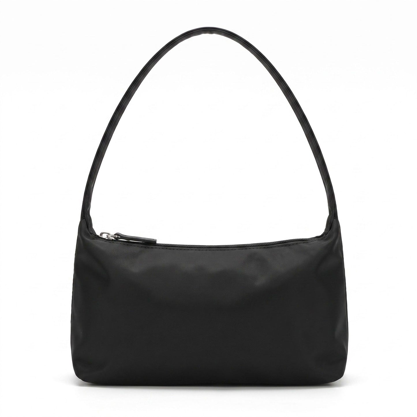 Minimalist Shoulder Bag with Top Zipper and Slim Rectangular Silhouette 8.3x4.7x2in