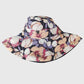 2-in-1 Women's Floral & Solid Double-Sided Bucket Hat for Outdoor