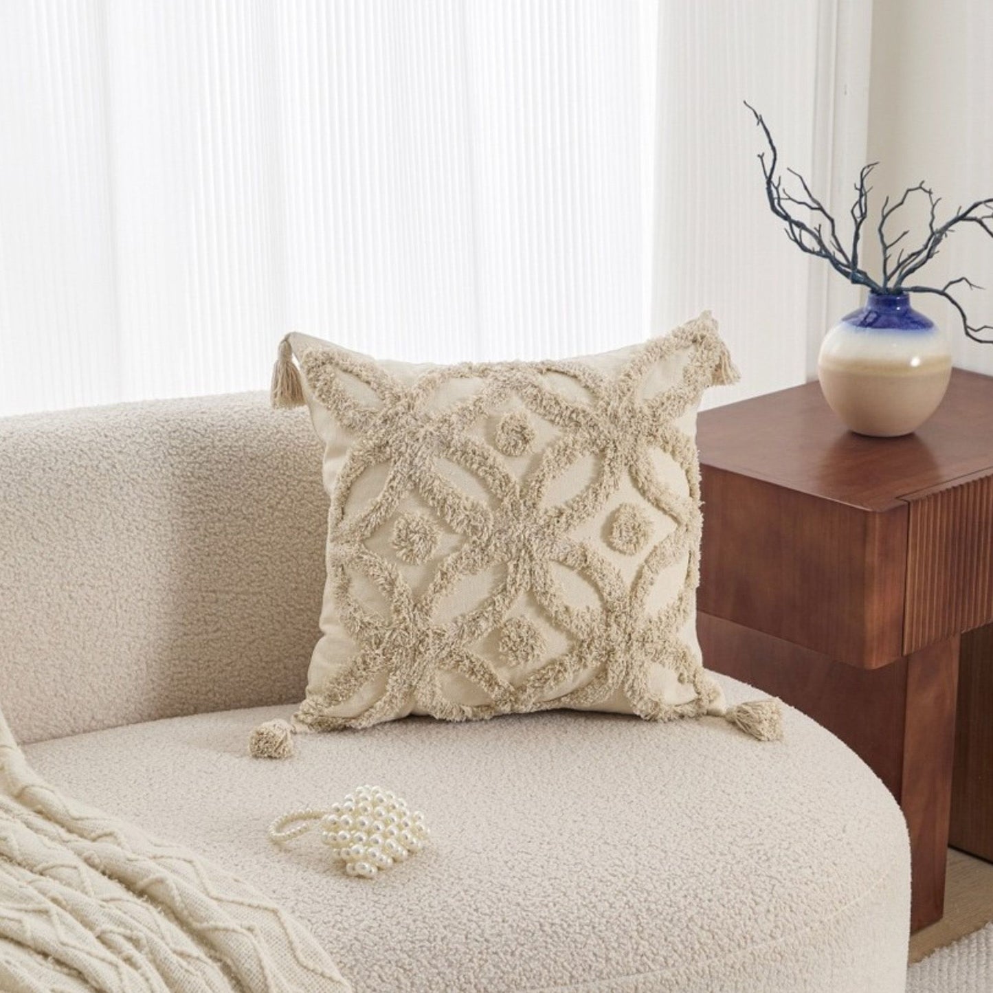 17.7*17.7in Decorative Pillow Cotton Canvas Fabric