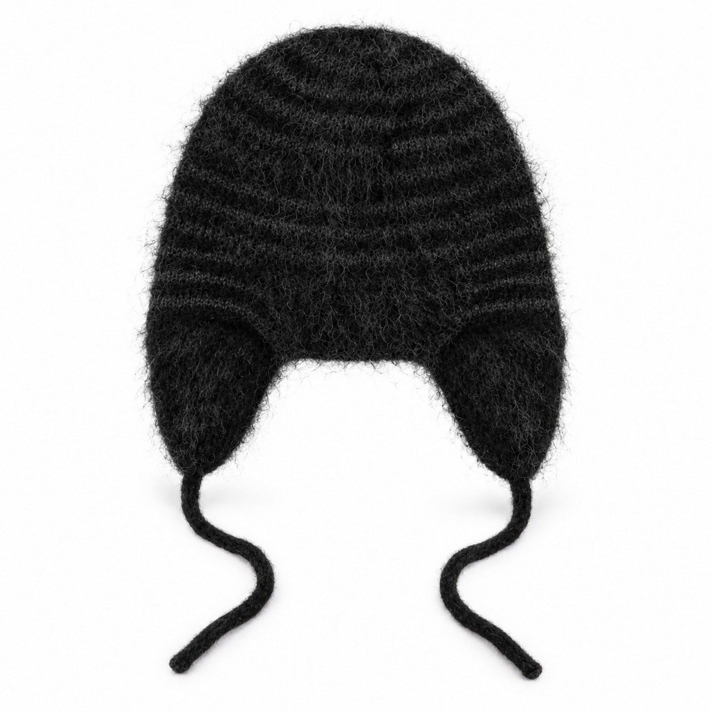 Striped Ear Flap Knit Beanie Winter Thermal Trapper Hat