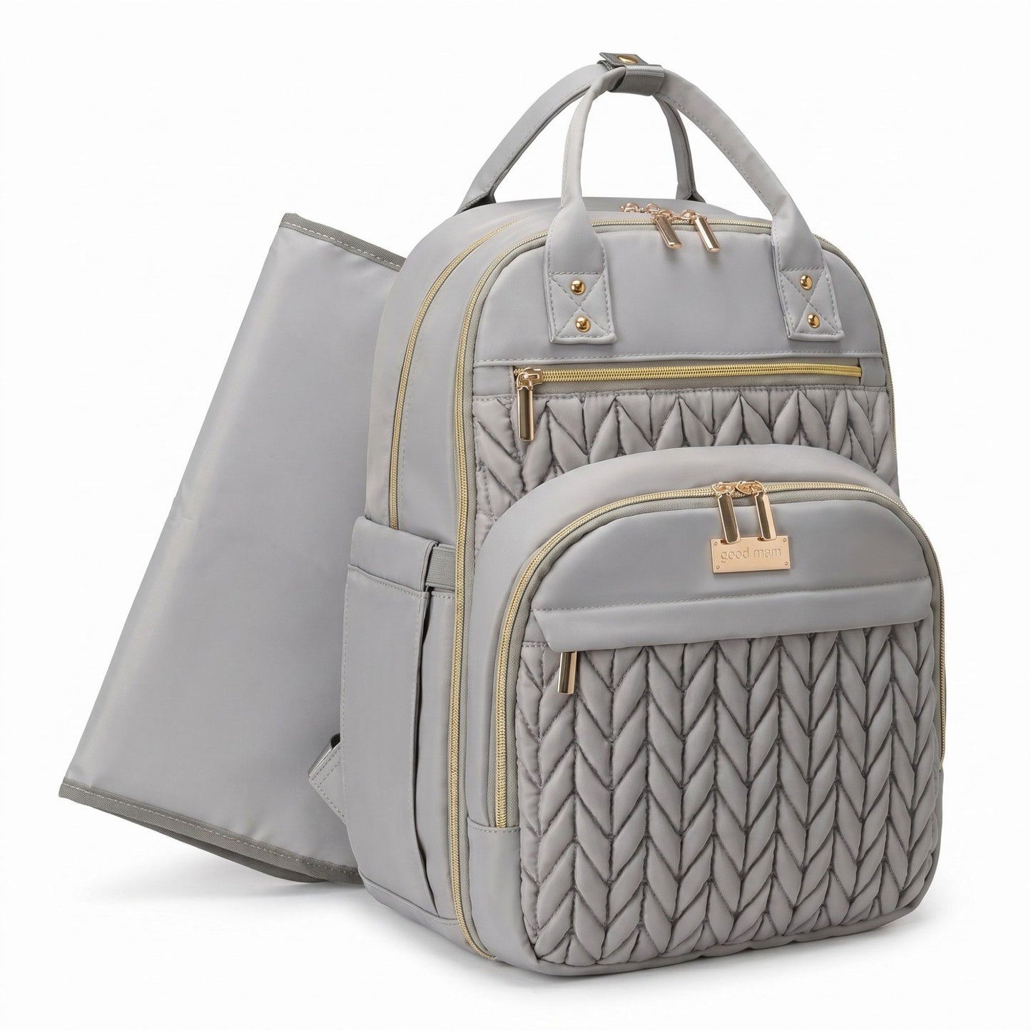 Diaper Bag Backpack with Changing Pad Multi Pocket Bag Stroller Strap Large Capacity Maternity Organizer 12x9x16.7in