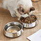 Stainless Steel Non-Slip Pet Bowls Set of 2 Food and Water Bowls for Cats and Small Dogs