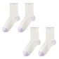 Cotton Crew Socks Color Block Casual Fashion Socks Soft Breathable Stretch Ribbed Socks 2 Pack