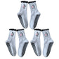 Non Slip Grip Yoga Socks Cute Embroidered Crew Socks Pilates Barre Socks Ruffle Trim Socks 3 Pack