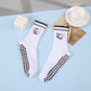 Non Slip Grip Yoga Socks Crew Socks Pilates Barre Dance Workout Breathable Athletic Socks 3 Pack