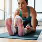 Non Slip Grip Yoga Socks Crew Socks Pilates Barre Dance Workout Breathable Athletic Socks 3 Pack