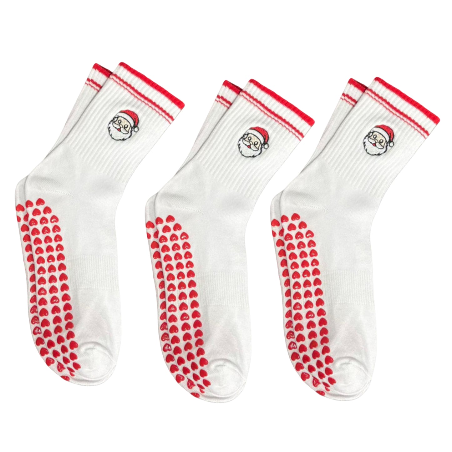 Non Slip Grip Yoga Socks Crew Socks Pilates Barre Dance Workout Breathable Athletic Socks 3 Pack