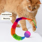 Interactive Cat Toy Teaser Worm Cat Toy with Ball Plush Cat Toys for Indoor Cats 4 Pack