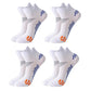 Non Slip Grip Athletic Ankle Socks Yoga Pilates Workout Socks Cushioned Sports Socks 4 Pack