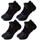 Non Slip Yoga Grip Socks Open Instep Pilates Barre Workout Socks Low Cut Athletic Socks 4 Pack