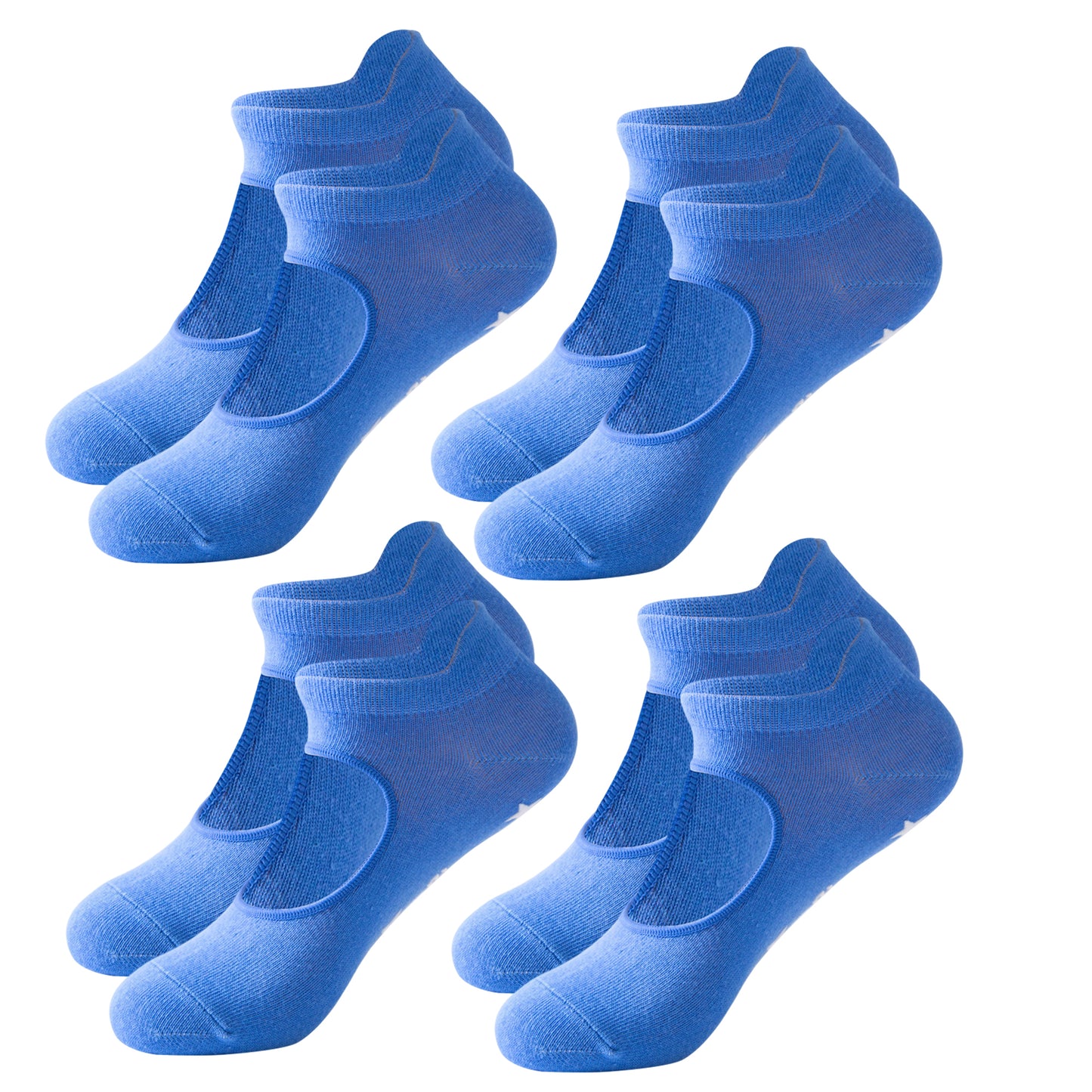 Non Slip Yoga Grip Socks Open Instep Pilates Barre Workout Socks Low Cut Athletic Socks 4 Pack