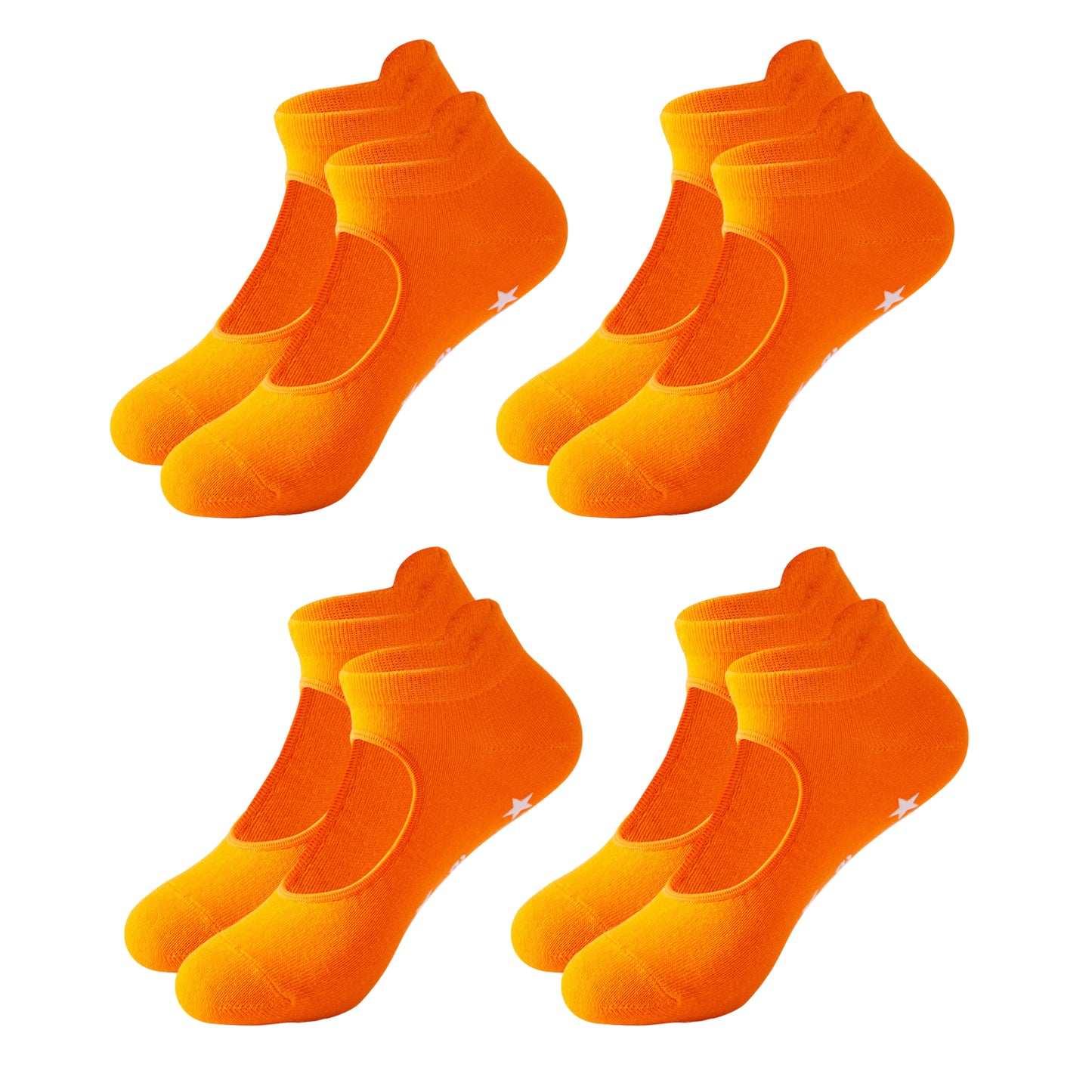 Non Slip Yoga Grip Socks Open Instep Pilates Barre Workout Socks Low Cut Athletic Socks 4 Pack