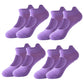 Non Slip Yoga Grip Socks Open Instep Pilates Barre Workout Socks Low Cut Athletic Socks 4 Pack