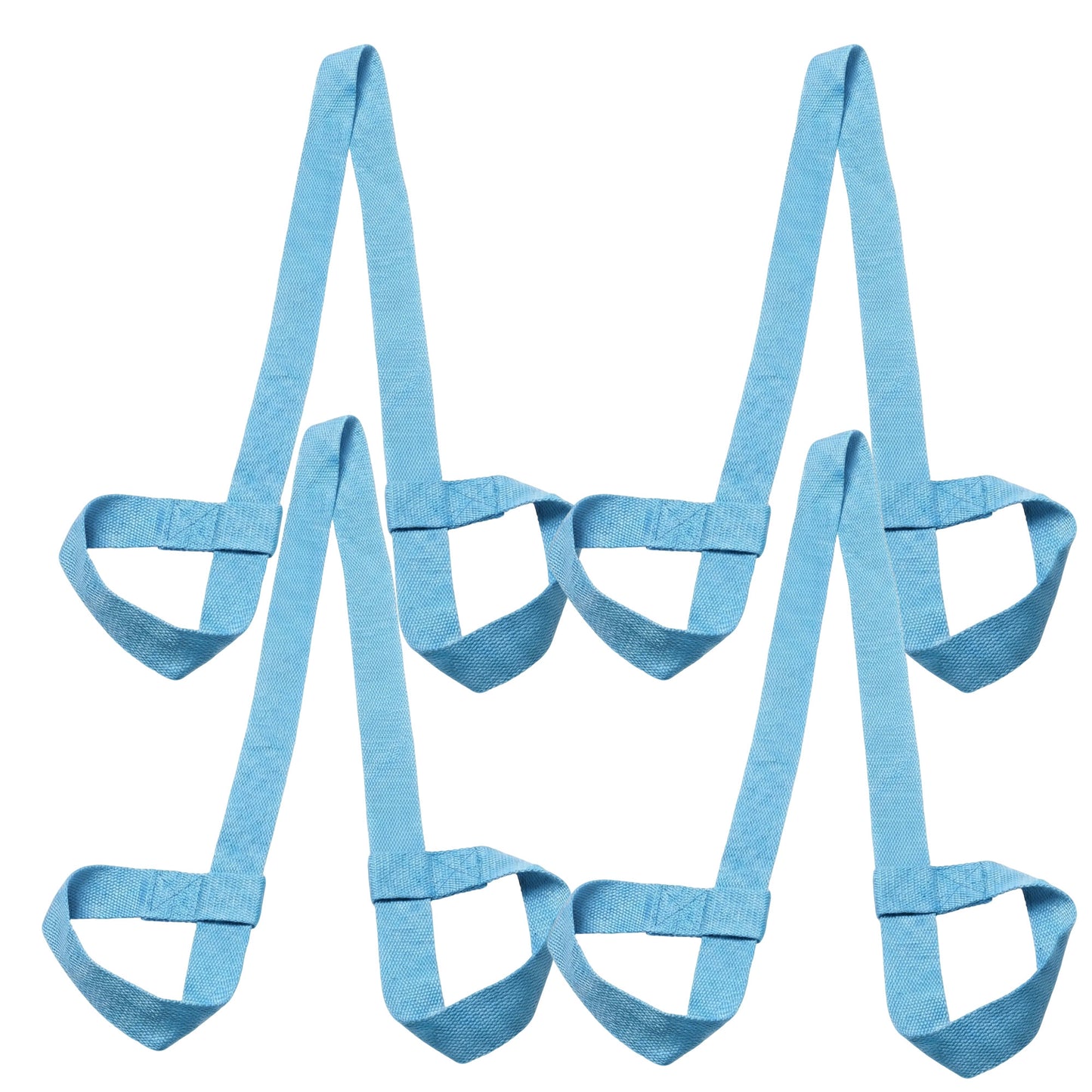 4-PC Stretch Strap with Foot Loops Adjustable Yoga Exercise Band