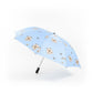 Bear Print Compact Folding Umbrella with Automatic Open and Matching Storage Sleeve
