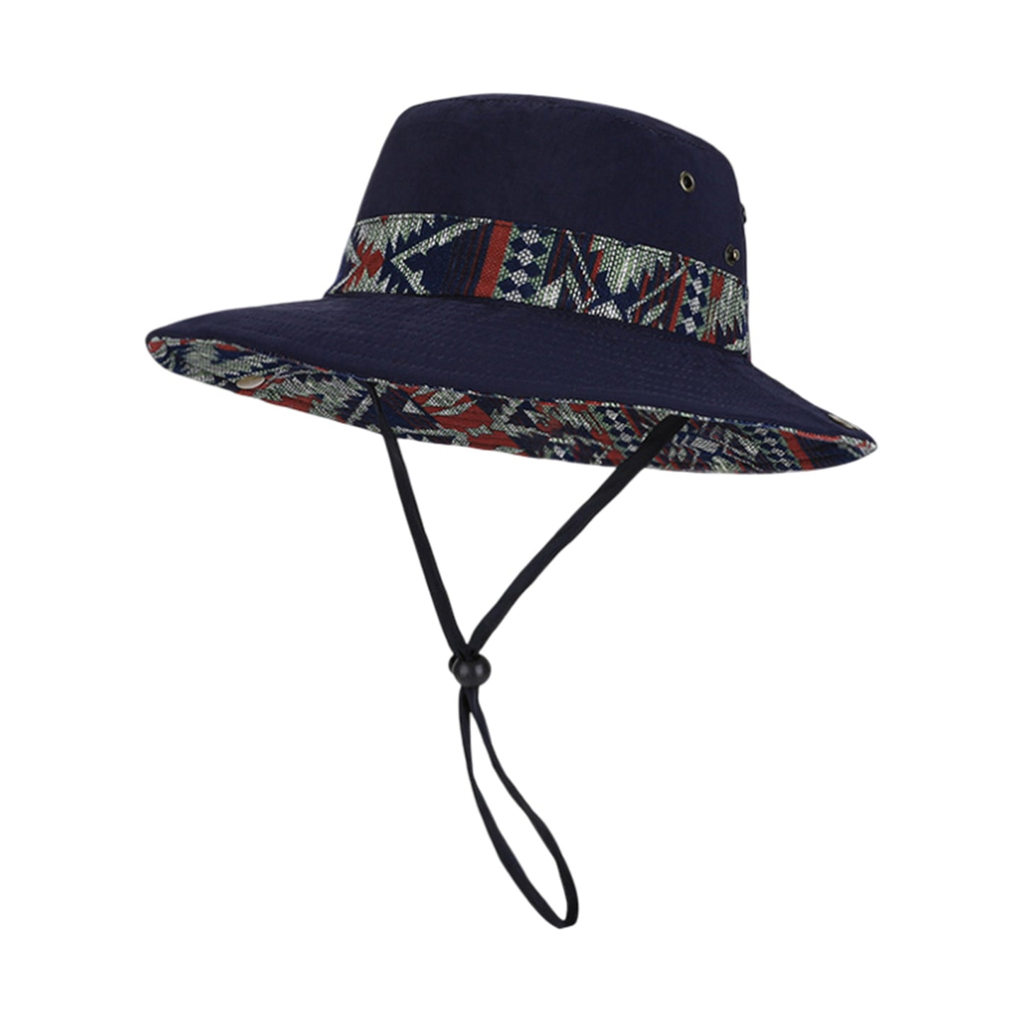 Wide Brim Outdoor Sun Hat Adjustable Chin Strap Breathable Lightweight Hiking Fishing Hat