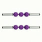 2-PC Handheld Massage Roller with Textured Therapy Balls for Deep Tissue Relief