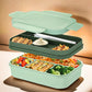 Bento Lunch Box Plastic Food Container with Compartments Leak Resistant Lid Meal Prep Storage