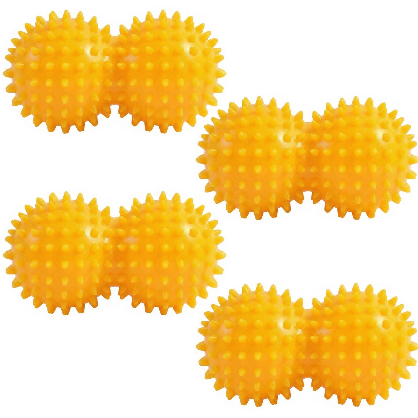 4-PC Textured Peanut Massage Ball for Deep Tissue Spine and Muscle Relief