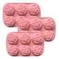 3-Piece Rose Swirl Silicone Baking Mold Set Round Flower Cake Chocolate Candy Soap Mold