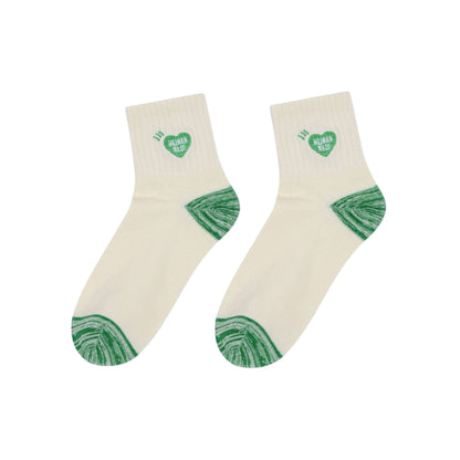 2-Pack Cotton Valentine Heart Embroidered Socks Casual Colorful Socks