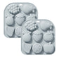 2-Piece Fruit Shape Silicone Baking Mold Set Nonstick Flexible Chocolate Candy Dessert Mold
