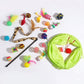 21 Piece Cat Toy Set with Collapsible Cat Tunnel Interactive Balls Mice Feather Toys for Cats