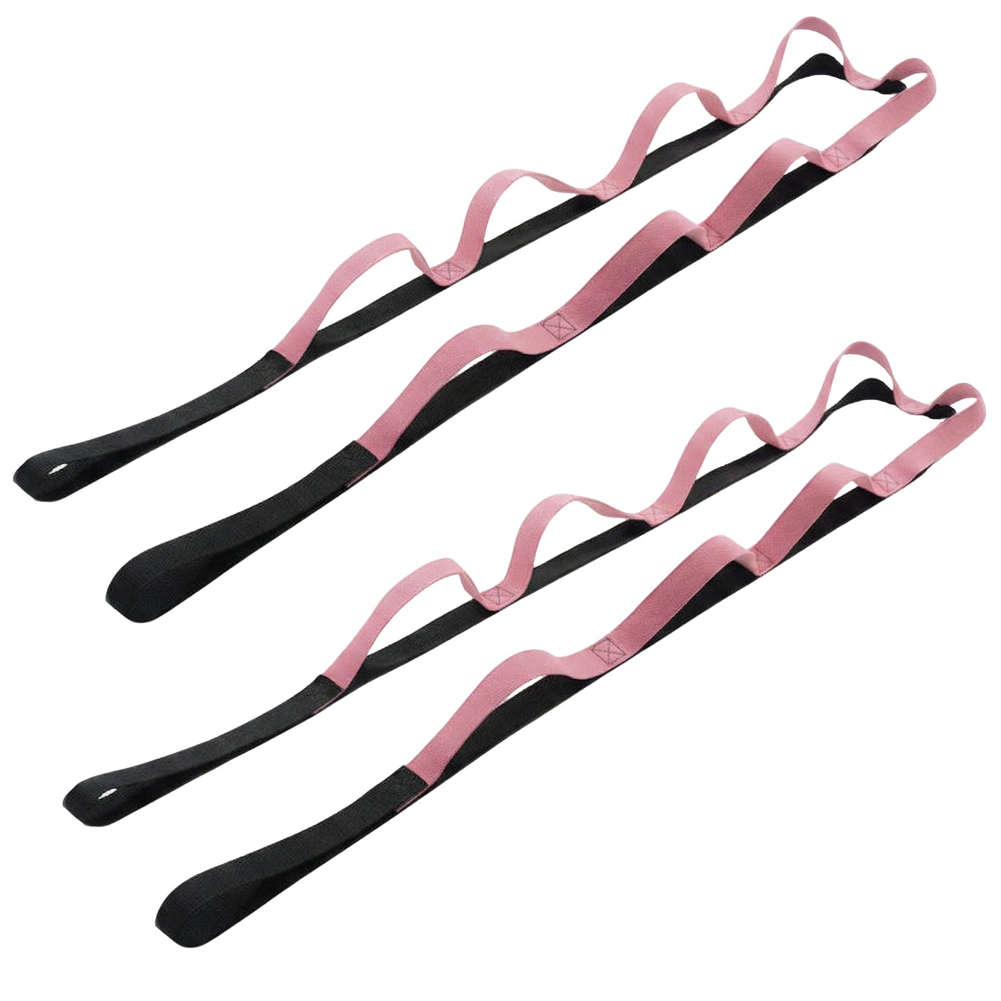2-PC Multi-Loop Stretch Strap Adjustable Yoga Flexibility Band