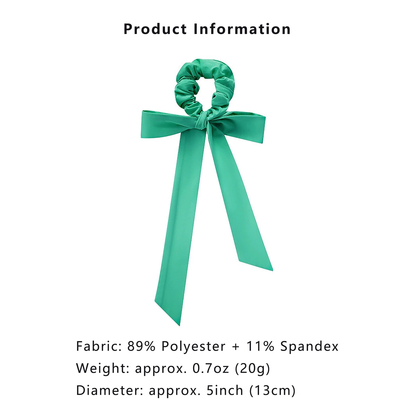 Elastic Hair Ties with Long Bows, Hair Scrunchies with Knotted Bow Ribbon for Women Girls