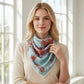 Square Floral Horse Silk Feel Satin Scarf Lightweight Wrap 27.5 Inch