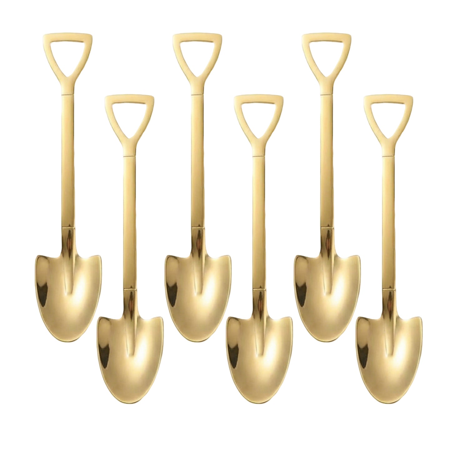 Stainless Steel Garden Shovel Hand Tool with Ergonomic Handle 6 Piece Set