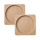 2-PC Square Wood Coaster with Recessed Round Groove Table Protector