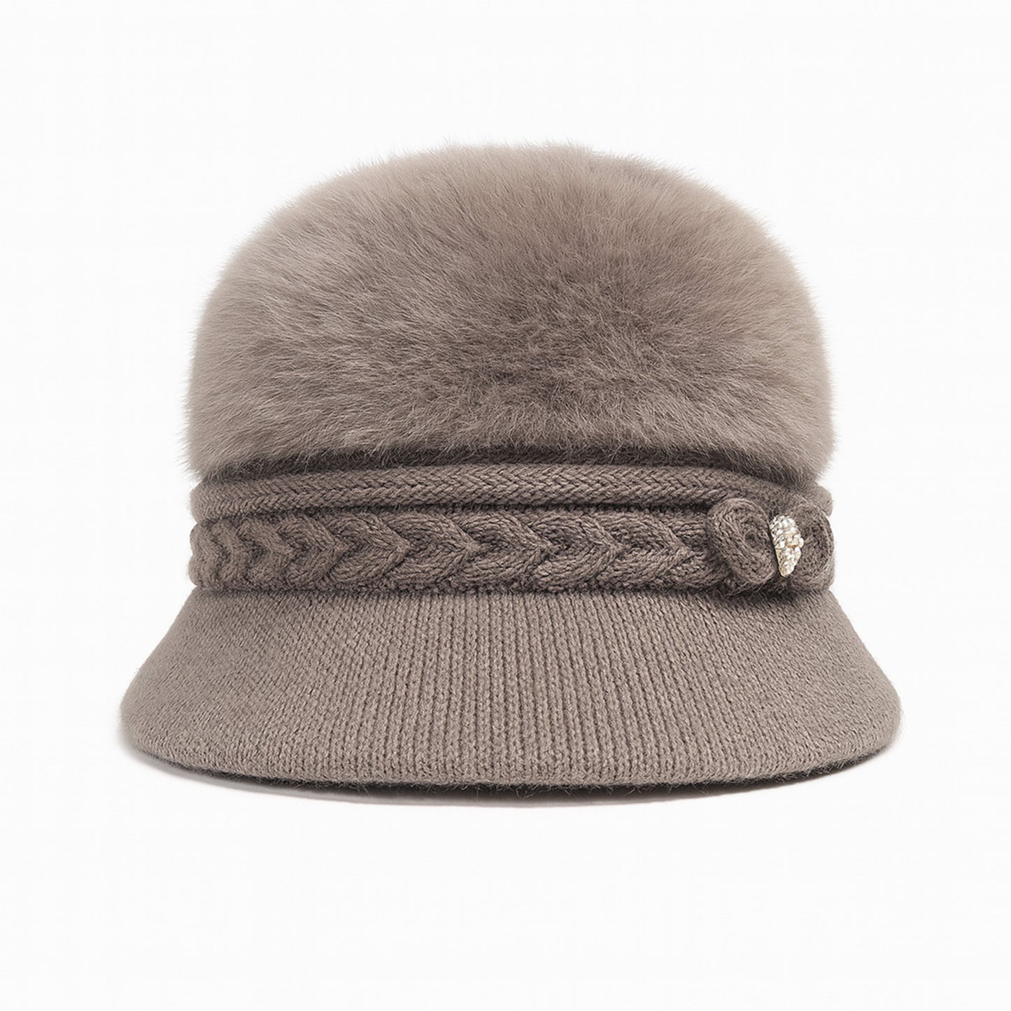 Soft Winter Knit Hat with Elegant Bow Accent