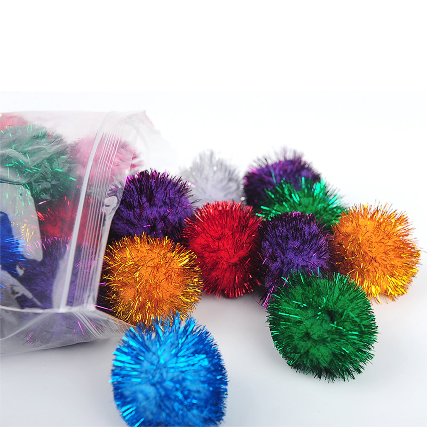 Crinkle Cat Toy Balls Interactive Foil Cat Toys Lightweight Cat Play Balls for Indoor Cats