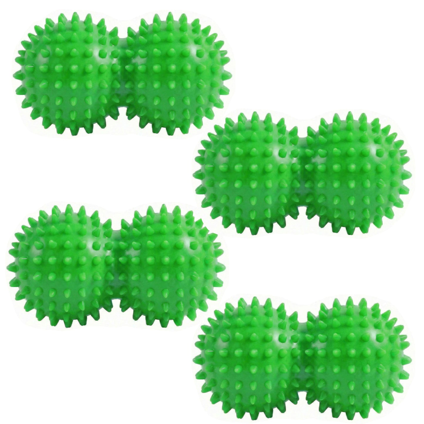 4-PC Textured Peanut Massage Ball for Deep Tissue Spine and Muscle Relief