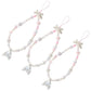 3-PC Iridescent Beaded Phone Charm Strap with Heart Accent