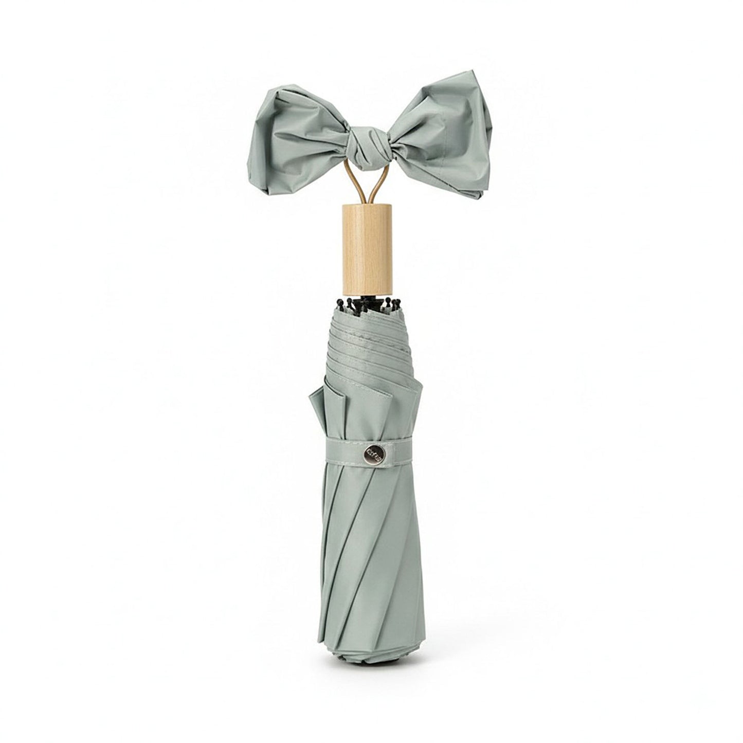 Neutral Compact Umbrella with UV Protective Black Interior