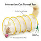 Collapsible Cat Spring Tunnel Toy with Mesh Fabric Hanging Ball Interactive Cat Toy