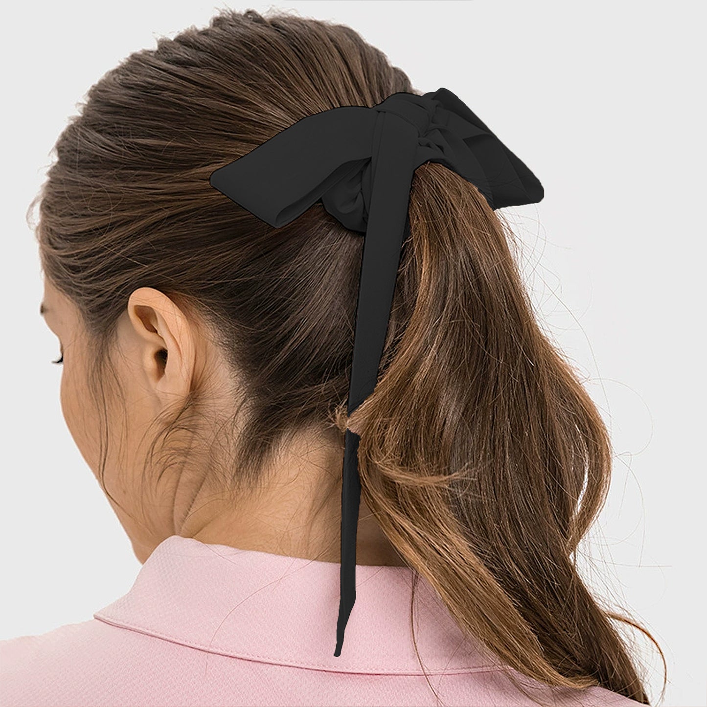 Elastic Hair Ties with Long Bows, Hair Scrunchies with Knotted Bow Ribbon for Women Girls
