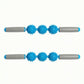 2-PC Handheld Massage Roller with Textured Therapy Balls for Deep Tissue Relief