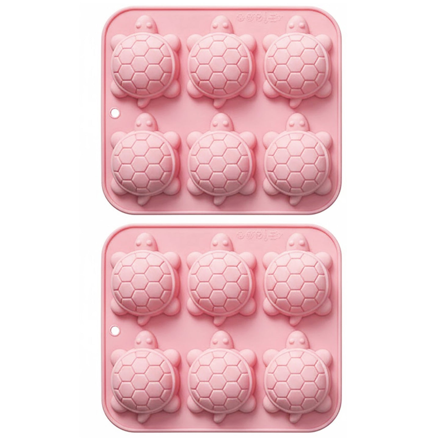 2-Piece Turtle Silicone Baking Mold Set Nonstick Flexible Chocolate Candy Dessert Mold