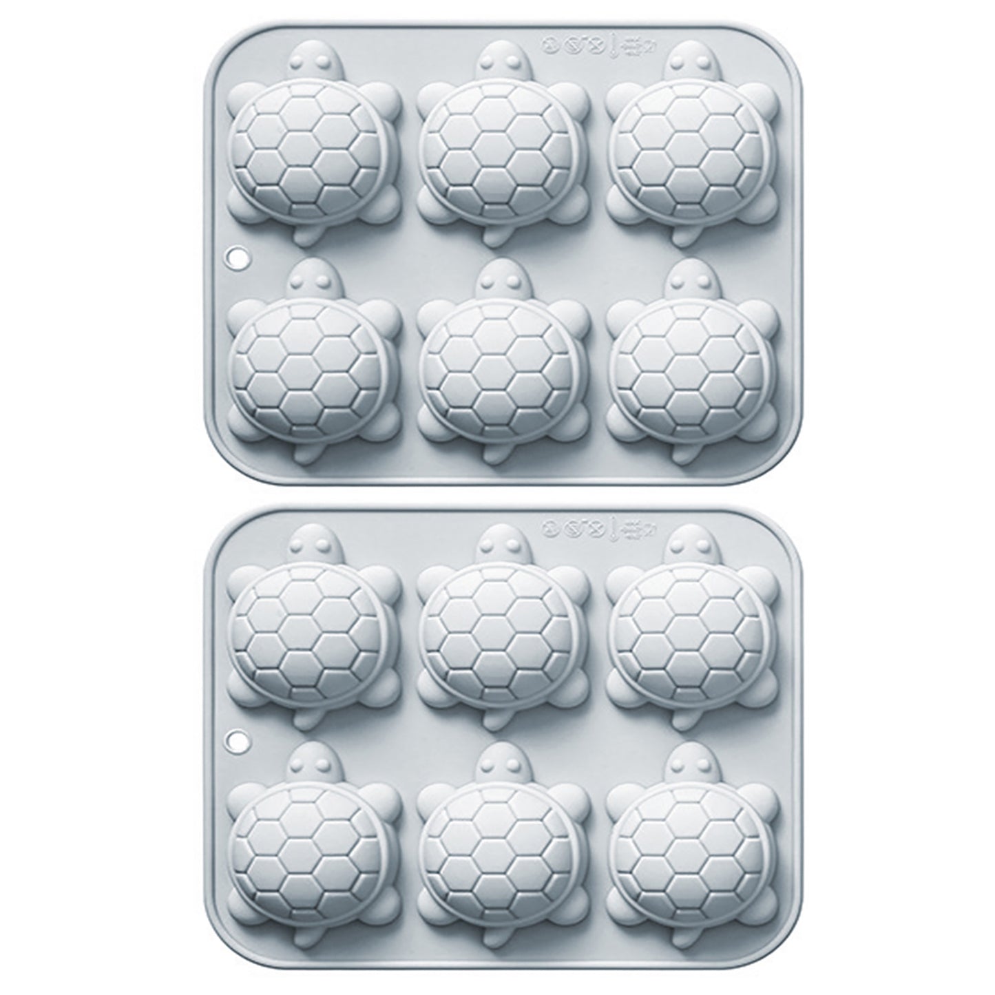 2-Piece Turtle Silicone Baking Mold Set Nonstick Flexible Chocolate Candy Dessert Mold