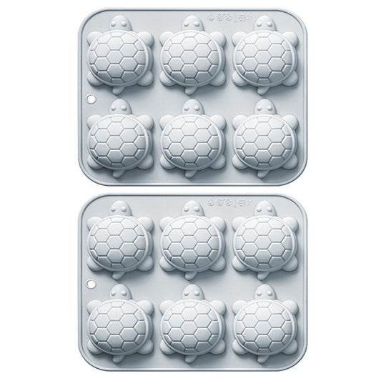 2-Piece Turtle Silicone Baking Mold Set Nonstick Flexible Chocolate Candy Dessert Mold