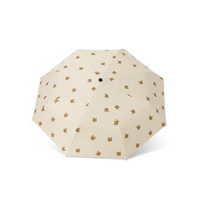 Teddy Bear Print Umbrella with Allover Mini Bear Pattern