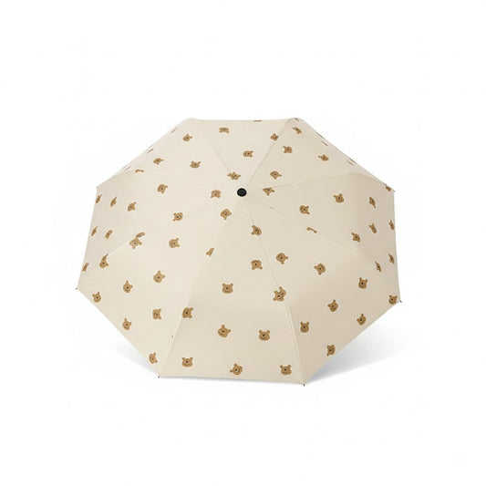 Teddy Bear Print Umbrella with Allover Mini Bear Pattern
