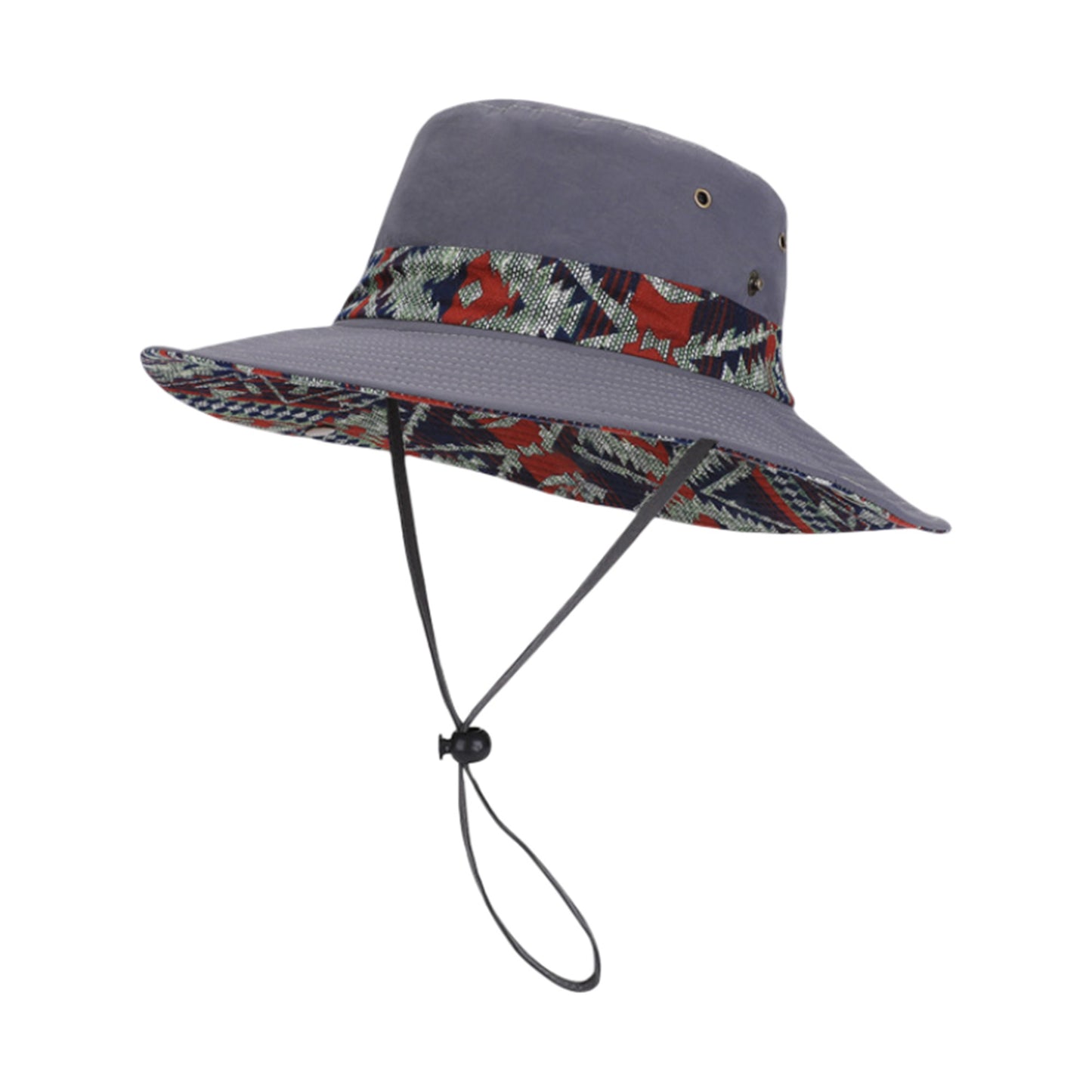 Wide Brim Outdoor Sun Hat Adjustable Chin Strap Breathable Lightweight Hiking Fishing Hat